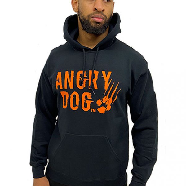 angry dog hoodie front