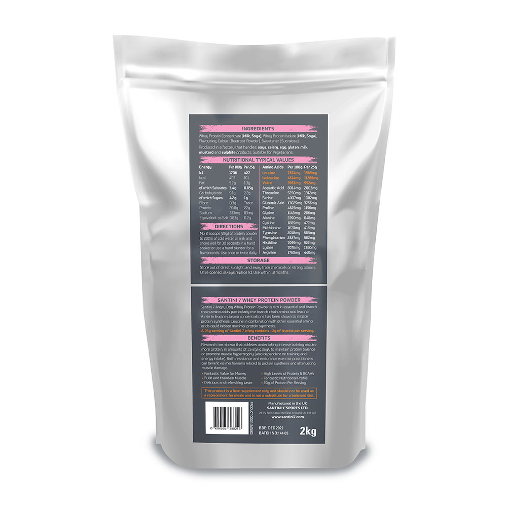 angry dog raspberry ripple whey protein 2kg back