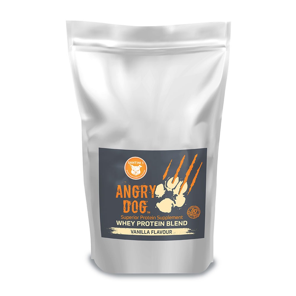 angry dog vanilla whey protein 2kg front