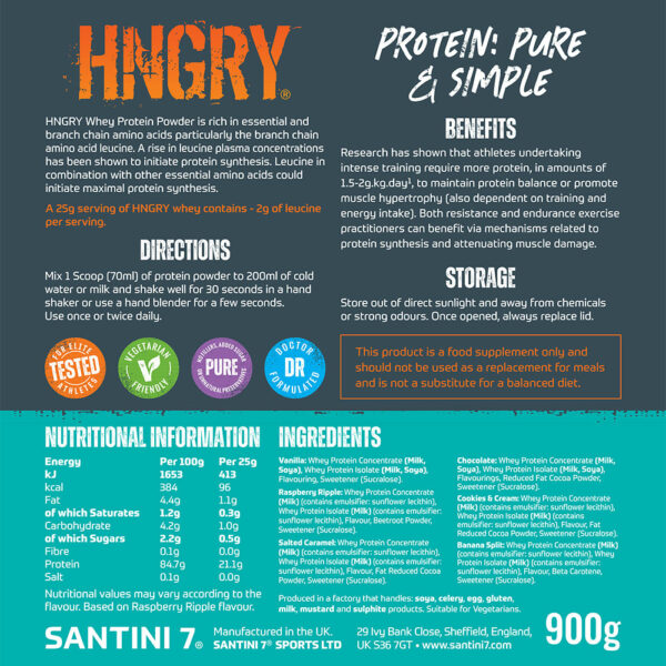 hngry whey protein label back